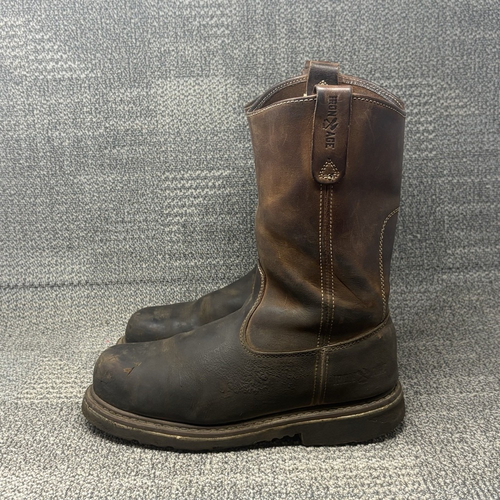 Iron Age Solidifier IA5090 Boots Men's Sz 9 M Brown Leather Composite Toe EH
